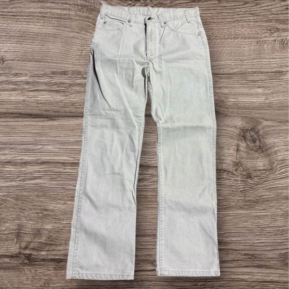 Vintage Levis 515 Jeans Mens 32x30 Gray Denim‎ Original Straight Talon Zip 80s